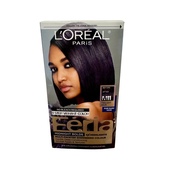 L'Oreal Paris Feria M11 Twilight Haze Dark Slate Hair Color New - Picture 13 of 16